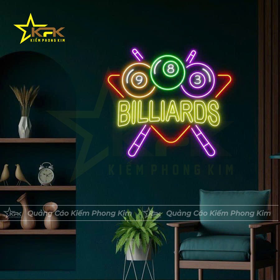 GIA CÔNG LẮP ĐẶT BẢNG LED NEON BILLIARDS TẠI ĐÀ NẴNG